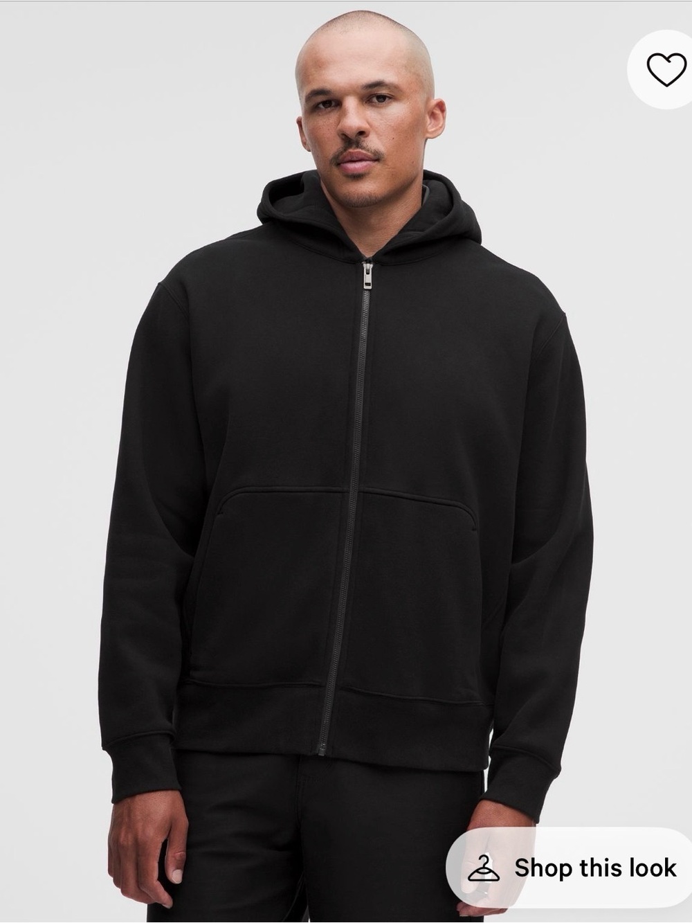 lululemon athletica Steady State Men's Black Zip-Up Hoodie